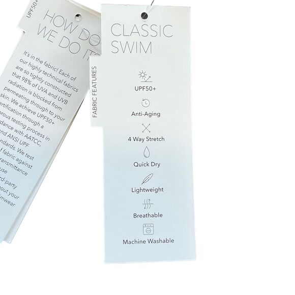 Mott 50 Clara Medium Crop Swim Top V-Neck UPF 50+ Short Sleeve Bamboo Forest Tan - Picture 11 of 11